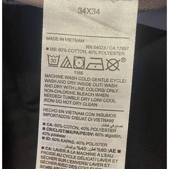 Old Navy Built-In Flex Ultimate Tech Straigh Chino Pants Khaki Men's 34x34 NWT - Picture 11 of 12